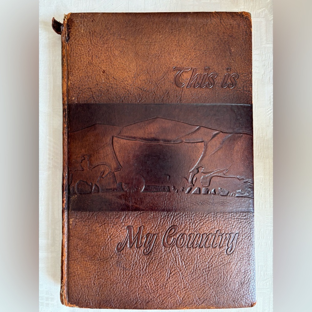 1944 Rand McNally historical book Atlas. This is my country leather bound.